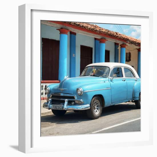 Cuba Fuerte Collection SQ - Turquoise Vintage Car-Philippe Hugonnard-Framed Photographic Print