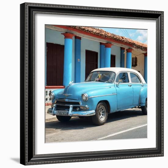 Cuba Fuerte Collection SQ - Turquoise Vintage Car-Philippe Hugonnard-Framed Photographic Print