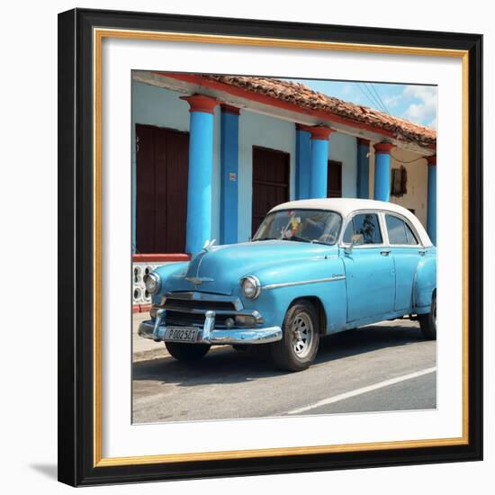 Cuba Fuerte Collection SQ - Turquoise Vintage Car-Philippe Hugonnard-Framed Photographic Print