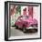 Cuba Fuerte Collection SQ - Two Chevrolet Cars Pink and Green-Philippe Hugonnard-Framed Photographic Print