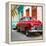 Cuba Fuerte Collection SQ - Two Chevrolet Cars Red and Turquoise-Philippe Hugonnard-Framed Stretched Canvas