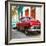 Cuba Fuerte Collection SQ - Two Chevrolet Cars Red and Turquoise-Philippe Hugonnard-Framed Photographic Print