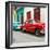 Cuba Fuerte Collection SQ - Two Classic Red and Turquoise Cars-Philippe Hugonnard-Framed Photographic Print