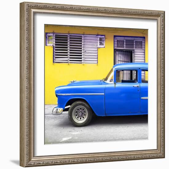 Cuba Fuerte Collection SQ - Vintage Cuban Blue Car-Philippe Hugonnard-Framed Photographic Print