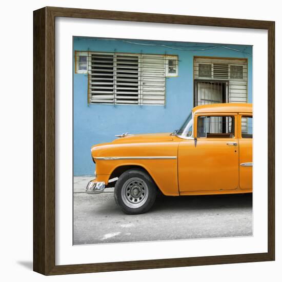 Cuba Fuerte Collection SQ - Vintage Cuban Orange Car-Philippe Hugonnard-Framed Photographic Print