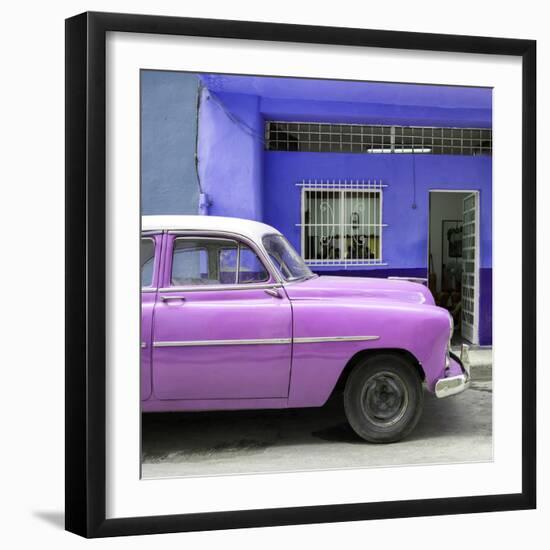 Cuba Fuerte Collection SQ - Vintage Hot Pink Car of Havana-Philippe Hugonnard-Framed Photographic Print