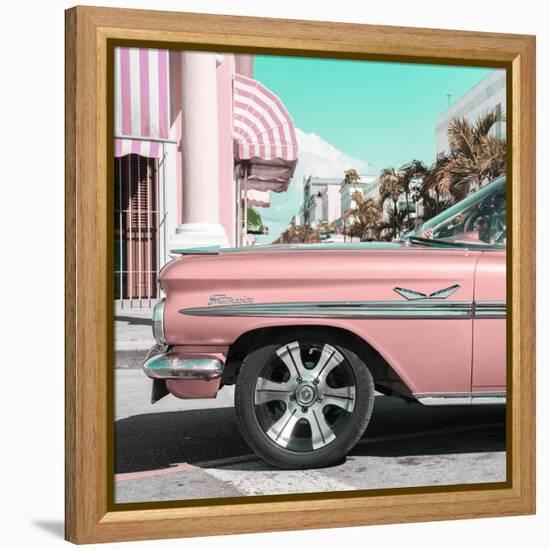 Cuba Fuerte Collection SQ - Vintage Pink Car-Philippe Hugonnard-Framed Stretched Canvas