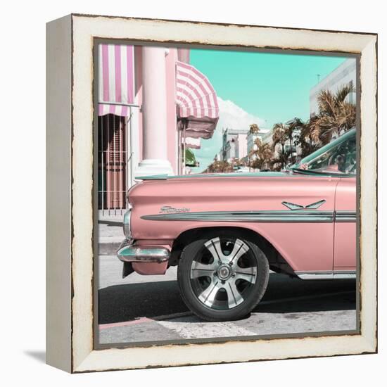 Cuba Fuerte Collection SQ - Vintage Pink Car-Philippe Hugonnard-Framed Stretched Canvas