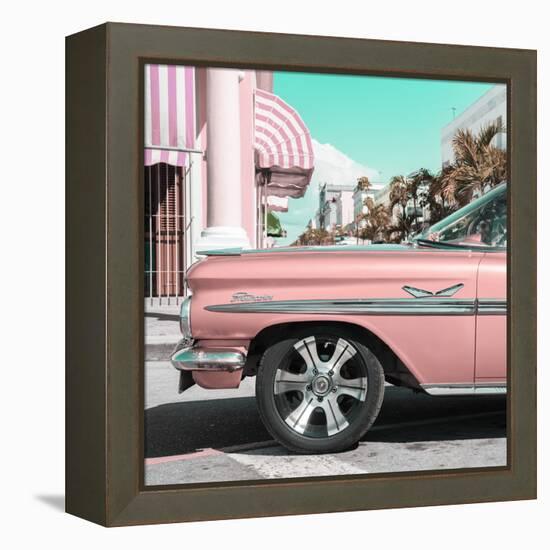 Cuba Fuerte Collection SQ - Vintage Pink Car-Philippe Hugonnard-Framed Stretched Canvas