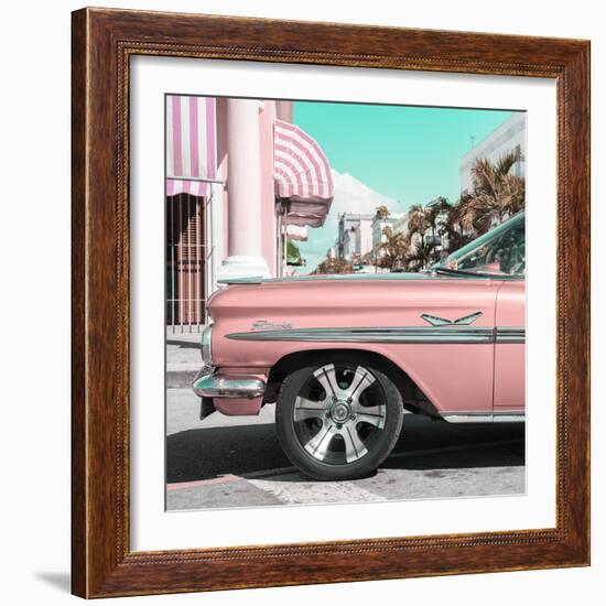 Cuba Fuerte Collection SQ - Vintage Pink Car-Philippe Hugonnard-Framed Photographic Print