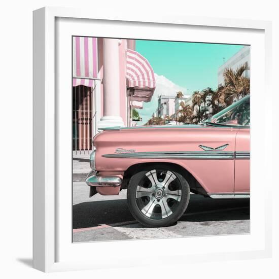 Cuba Fuerte Collection SQ - Vintage Pink Car-Philippe Hugonnard-Framed Photographic Print