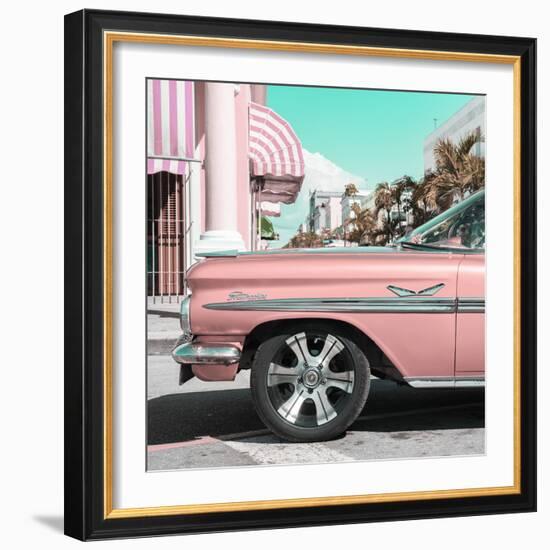 Cuba Fuerte Collection SQ - Vintage Pink Car-Philippe Hugonnard-Framed Photographic Print