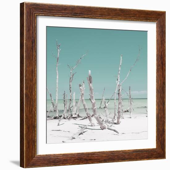 Cuba Fuerte Collection SQ - Wild Ocean - Pastel Turquoise-Philippe Hugonnard-Framed Photographic Print