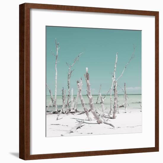 Cuba Fuerte Collection SQ - Wild Ocean - Pastel Turquoise-Philippe Hugonnard-Framed Photographic Print