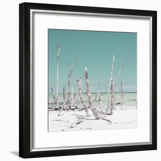 Cuba Fuerte Collection SQ - Wild Ocean - Pastel Turquoise-Philippe Hugonnard-Framed Photographic Print