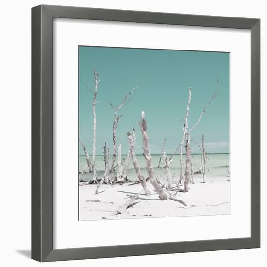 Cuba Fuerte Collection SQ - Wild Ocean - Pastel Turquoise-Philippe Hugonnard-Framed Photographic Print