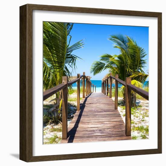 Cuba Fuerte Collection SQ - Wooden Jetty on the Beach-Philippe Hugonnard-Framed Photographic Print