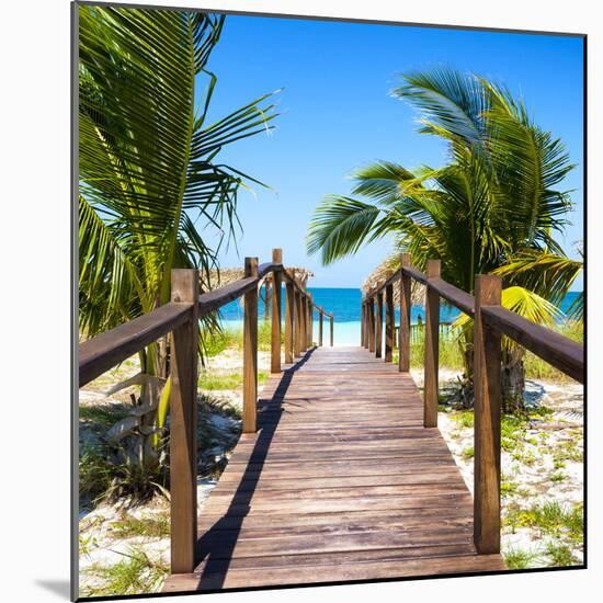 Cuba Fuerte Collection SQ - Wooden Jetty on the Beach-Philippe Hugonnard-Mounted Photographic Print