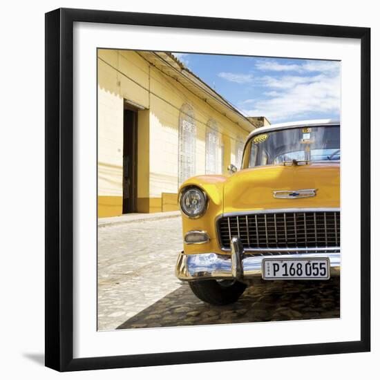 Cuba Fuerte Collection SQ - Yellow Classic Car 1955 Chevy-Philippe Hugonnard-Framed Photographic Print