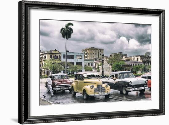 Cuba Fuerte Collection - Taxi Cars of Havana II-Philippe Hugonnard-Framed Photographic Print