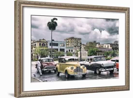 Cuba Fuerte Collection - Taxi Cars of Havana II-Philippe Hugonnard-Framed Photographic Print