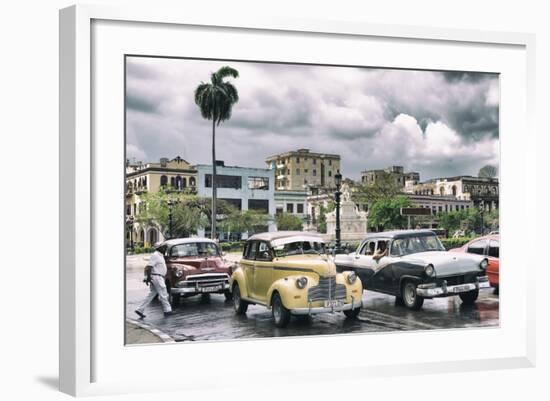 Cuba Fuerte Collection - Taxi Cars of Havana II-Philippe Hugonnard-Framed Photographic Print