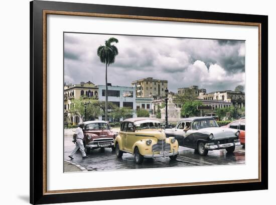 Cuba Fuerte Collection - Taxi Cars of Havana II-Philippe Hugonnard-Framed Photographic Print