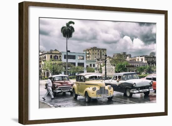 Cuba Fuerte Collection - Taxi Cars of Havana II-Philippe Hugonnard-Framed Photographic Print