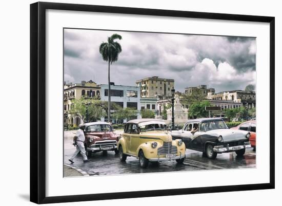 Cuba Fuerte Collection - Taxi Cars of Havana II-Philippe Hugonnard-Framed Photographic Print