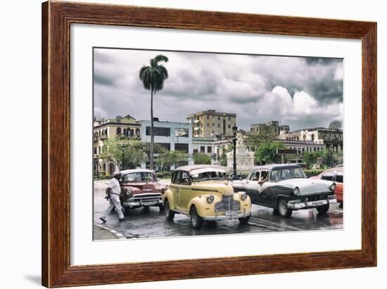 Cuba Fuerte Collection - Taxi Cars of Havana II-Philippe Hugonnard-Framed Photographic Print