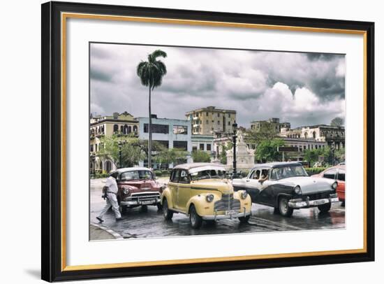 Cuba Fuerte Collection - Taxi Cars of Havana II-Philippe Hugonnard-Framed Photographic Print