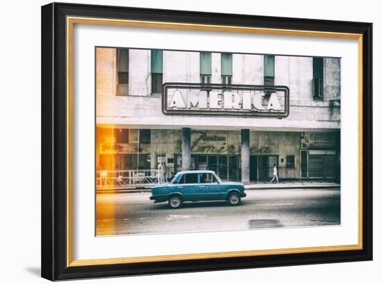 Cuba Fuerte Collection - Teatro America in Havana II-Philippe Hugonnard-Framed Photographic Print