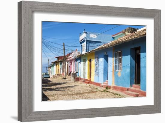 Cuba Fuerte Collection - Trinidad Colorful Street Scene-Philippe Hugonnard-Framed Photographic Print