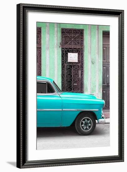 Cuba Fuerte Collection - Turquoise Classic Car-Philippe Hugonnard-Framed Photographic Print