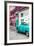 Cuba Fuerte Collection - Turquoise Taxi Car in Havana-Philippe Hugonnard-Framed Photographic Print