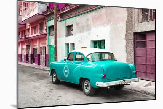 Cuba Fuerte Collection - Turquoise Taxi Pontiac 1953-Philippe Hugonnard-Mounted Photographic Print