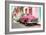 Cuba Fuerte Collection - Two Chevrolet Cars Pink and Green-Philippe Hugonnard-Framed Photographic Print