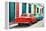 Cuba Fuerte Collection - Two Classic American Cars - Red & Turquoise-Philippe Hugonnard-Framed Premier Image Canvas