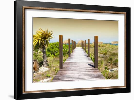 Cuba Fuerte Collection - Wild Beach Jetty at Sunset-Philippe Hugonnard-Framed Photographic Print