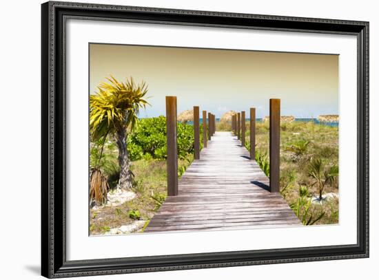 Cuba Fuerte Collection - Wild Beach Jetty at Sunset-Philippe Hugonnard-Framed Photographic Print