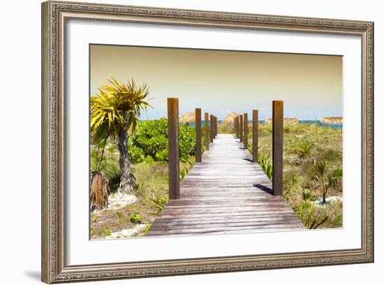 Cuba Fuerte Collection - Wild Beach Jetty at Sunset-Philippe Hugonnard-Framed Photographic Print