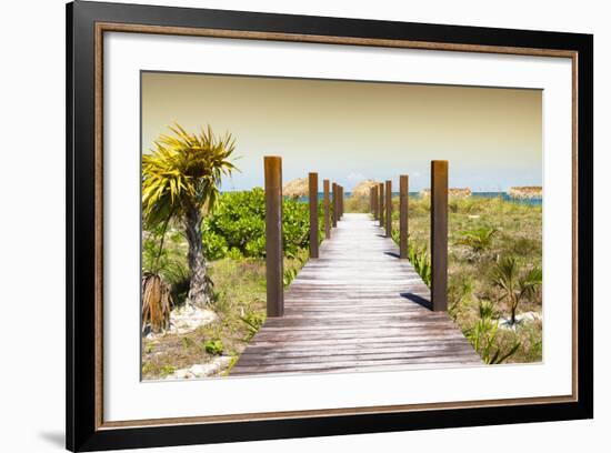 Cuba Fuerte Collection - Wild Beach Jetty at Sunset-Philippe Hugonnard-Framed Photographic Print