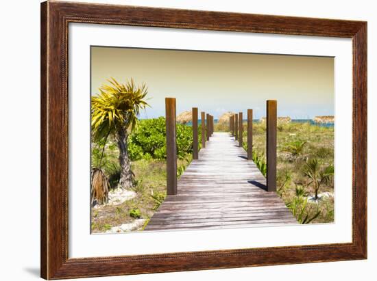 Cuba Fuerte Collection - Wild Beach Jetty at Sunset-Philippe Hugonnard-Framed Photographic Print