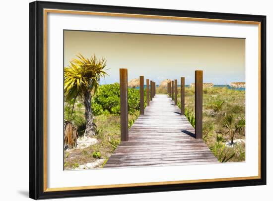 Cuba Fuerte Collection - Wild Beach Jetty at Sunset-Philippe Hugonnard-Framed Photographic Print