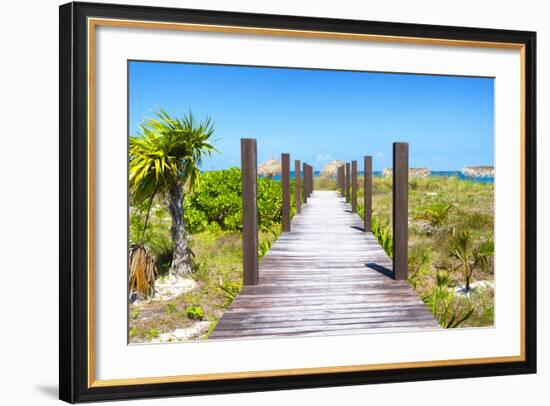 Cuba Fuerte Collection - Wild Beach Jetty-Philippe Hugonnard-Framed Photographic Print