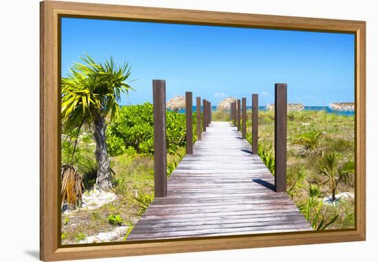Cuba Fuerte Collection - Wild Beach Jetty-Philippe Hugonnard-Framed Premier Image Canvas