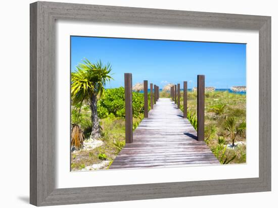 Cuba Fuerte Collection - Wild Beach Jetty-Philippe Hugonnard-Framed Photographic Print