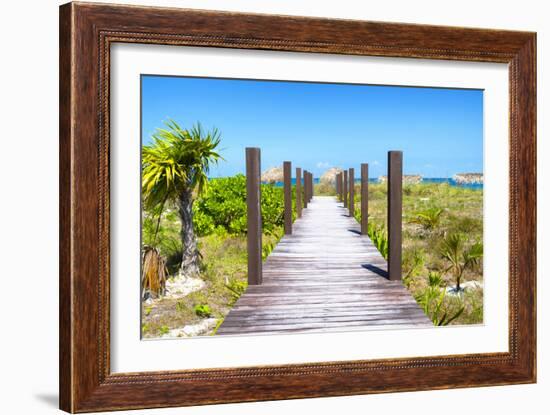 Cuba Fuerte Collection - Wild Beach Jetty-Philippe Hugonnard-Framed Photographic Print