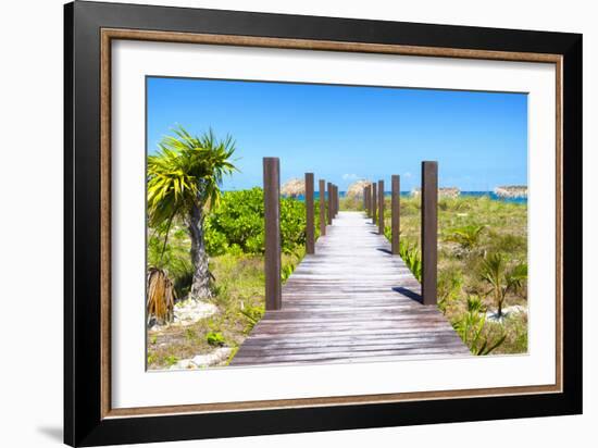 Cuba Fuerte Collection - Wild Beach Jetty-Philippe Hugonnard-Framed Photographic Print