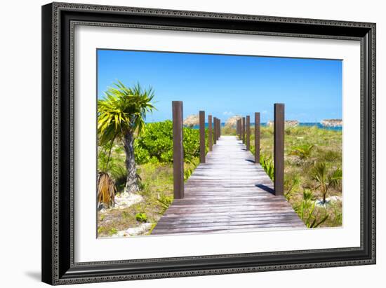 Cuba Fuerte Collection - Wild Beach Jetty-Philippe Hugonnard-Framed Photographic Print